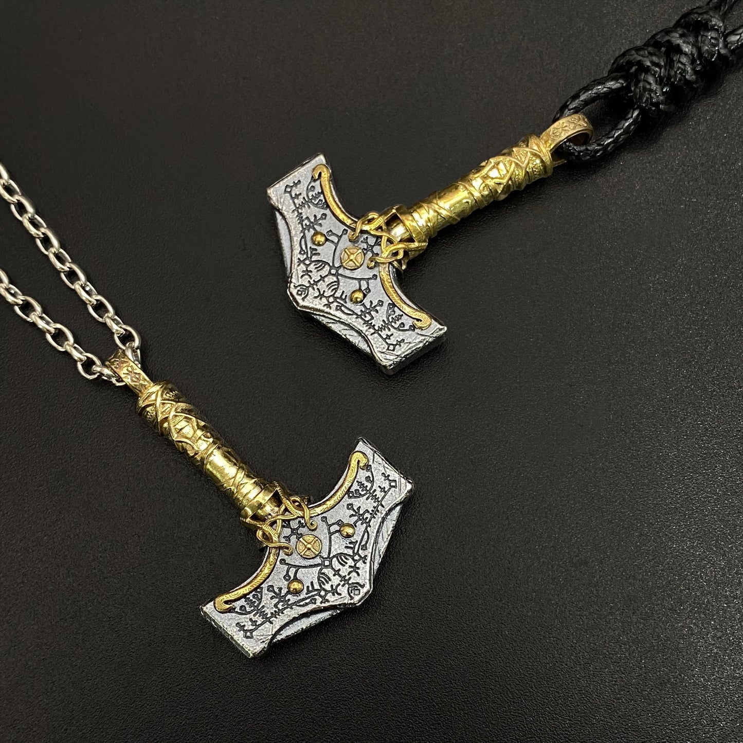 Halloween Viking Necklace 925 Silver Viking Hammer Pendant Mjolnir Norse Amulet Rune Jewelry Gothic Nordic Mythology Gift