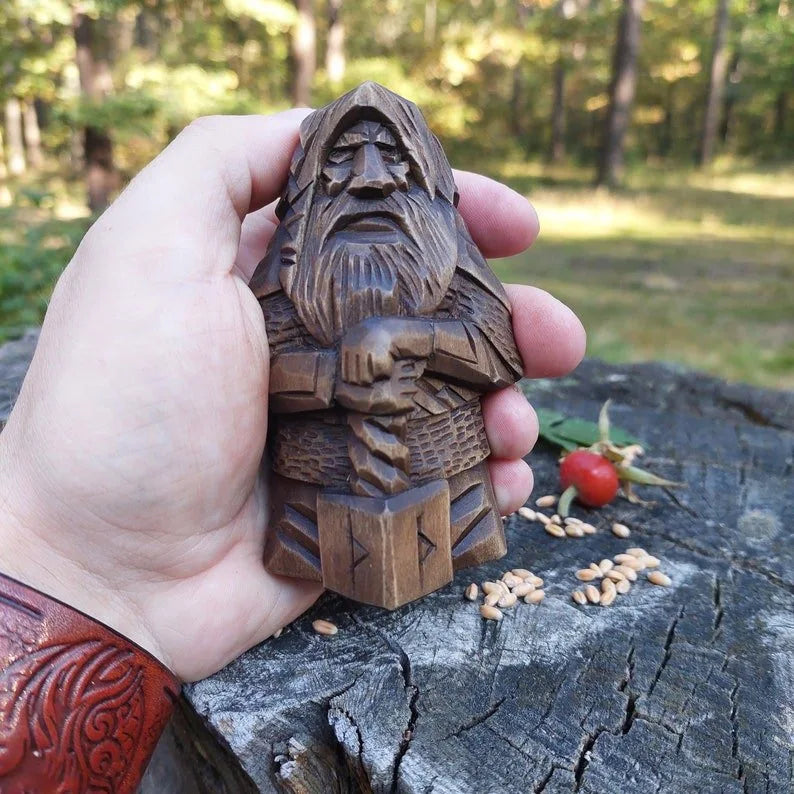 Odin Norse Pagan Statue Set Viking God Figurine Altar Decor Heathen Home Garden Sculpture Handcrafted Nordic Mythology Decor