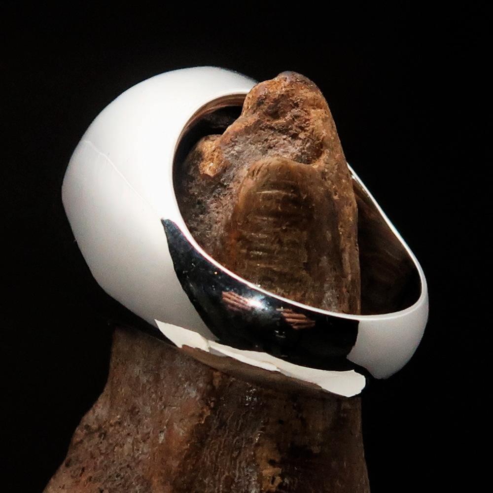 Nicely crafted Men's ancient Viking Runes Ring Antiqued - Sterling Silver