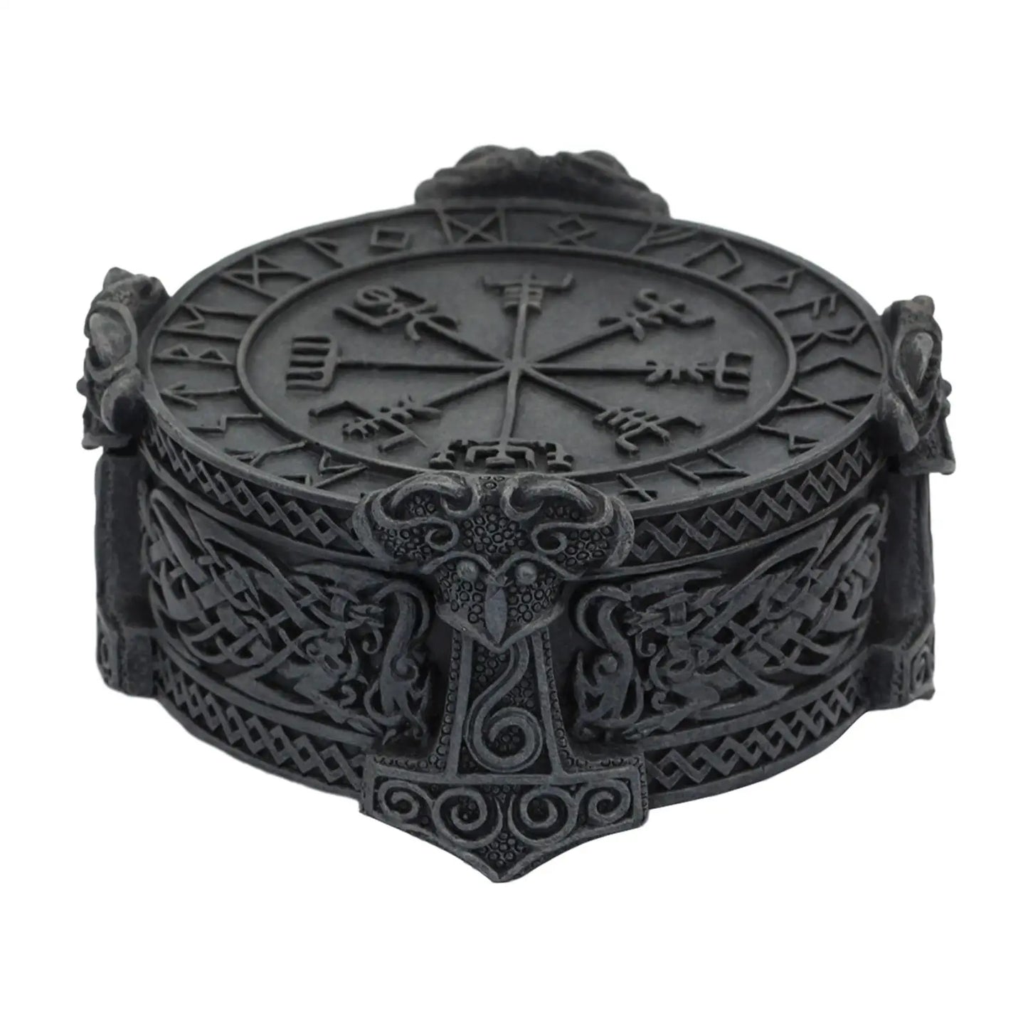 Trinket Jewelry Box Tabletop Ornaments Display Holder Viking for Home Decor Centerpiece Birthday Gift Collectible Necklaces