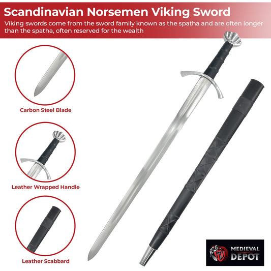 Scandinavian Norsemen Raiding Viking Sword