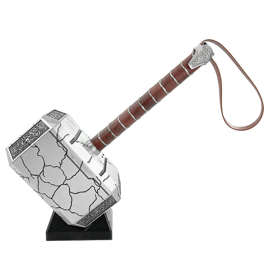 Summon the Thunder Lighted Thor Mjolnir Replica with Stand
