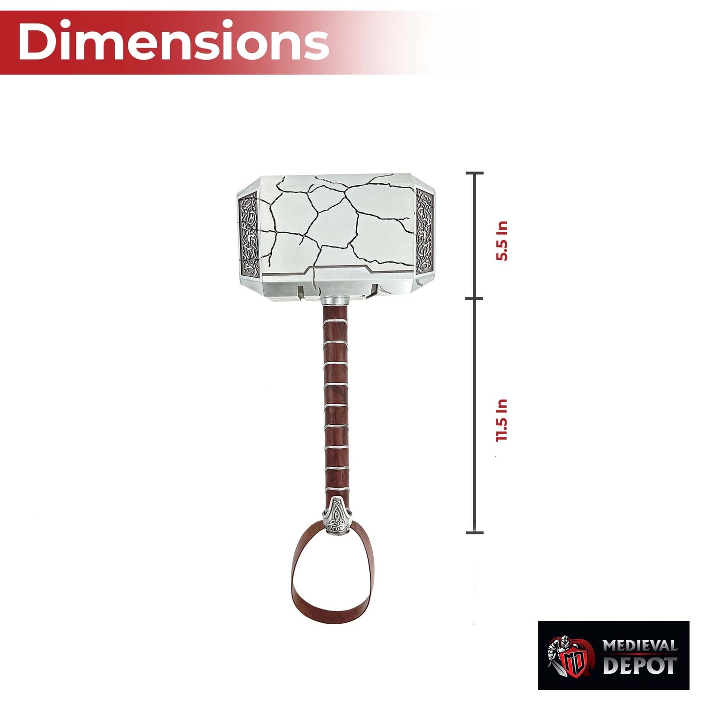 Summon the Thunder Lighted Thor Mjolnir Replica with Stand