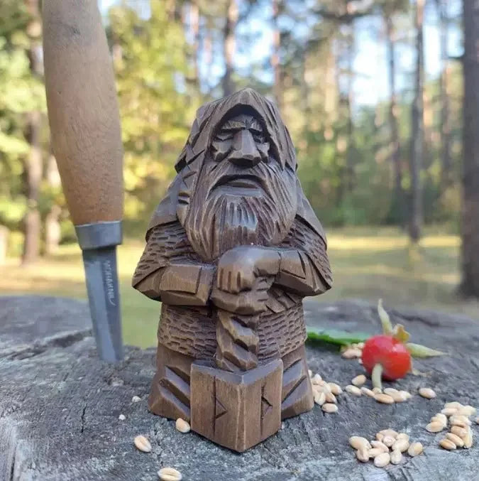 Odin Norse Pagan Statue Set Viking God Figurine Altar Decor Heathen Home Garden Sculpture Handcrafted Nordic Mythology Decor